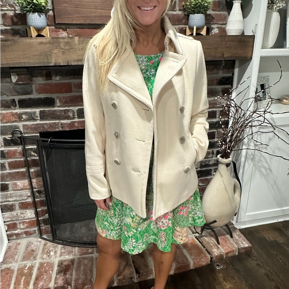 J Crew off white coat